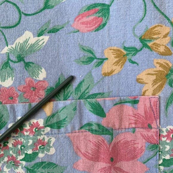 Vintage Cabin Creek Floral Collar Button Up Short Sleeve Shirt Prep Coastal Boho - Picture 12 of 15